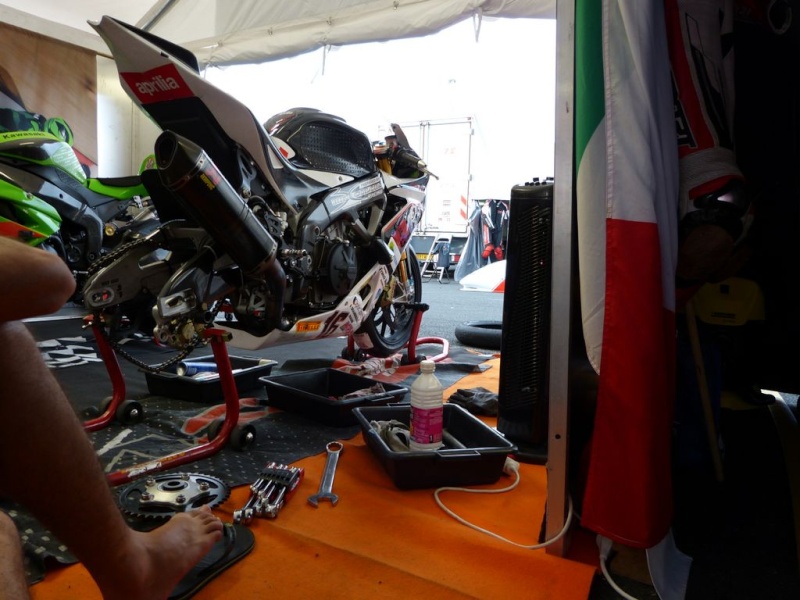 aprilia rsv4 factory aprc en maintenance lors du week end a albi d'auropean bikes