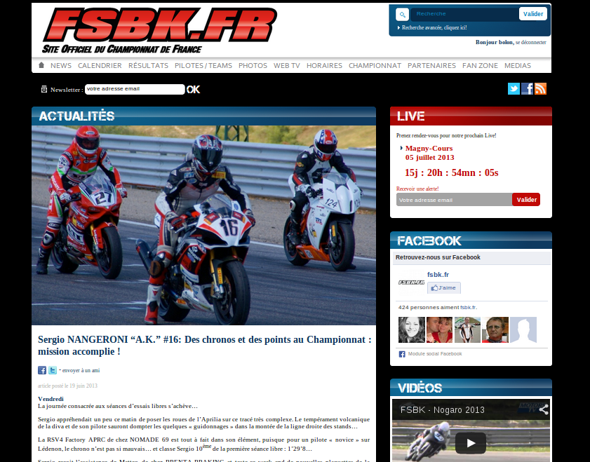 image article ledenon sur le fsbk