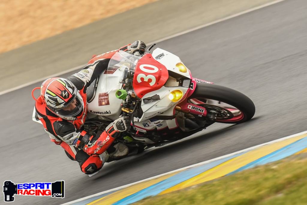 sergio nangeroni en action au 24H du mans motos 2017 sur la kawasaki ZX-10R du team no limit 37